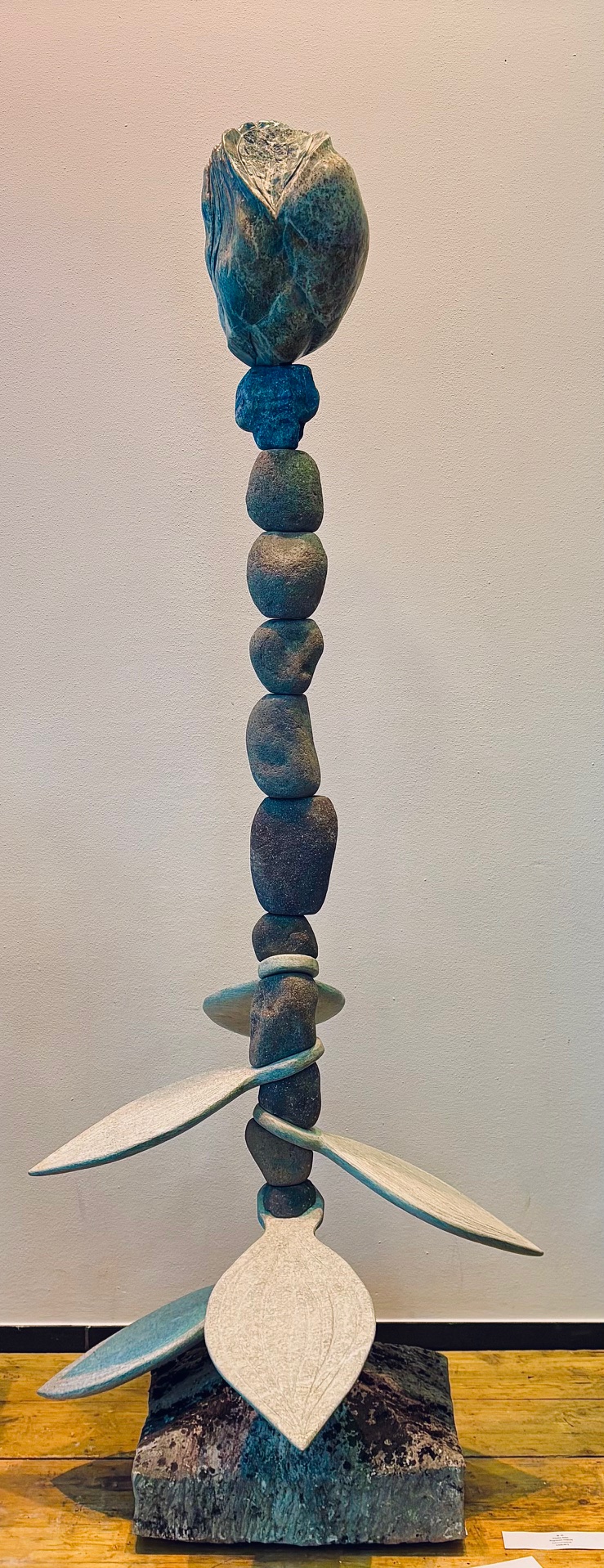 "Blaue Rose" Kunstobjekt, Peter Fraefel