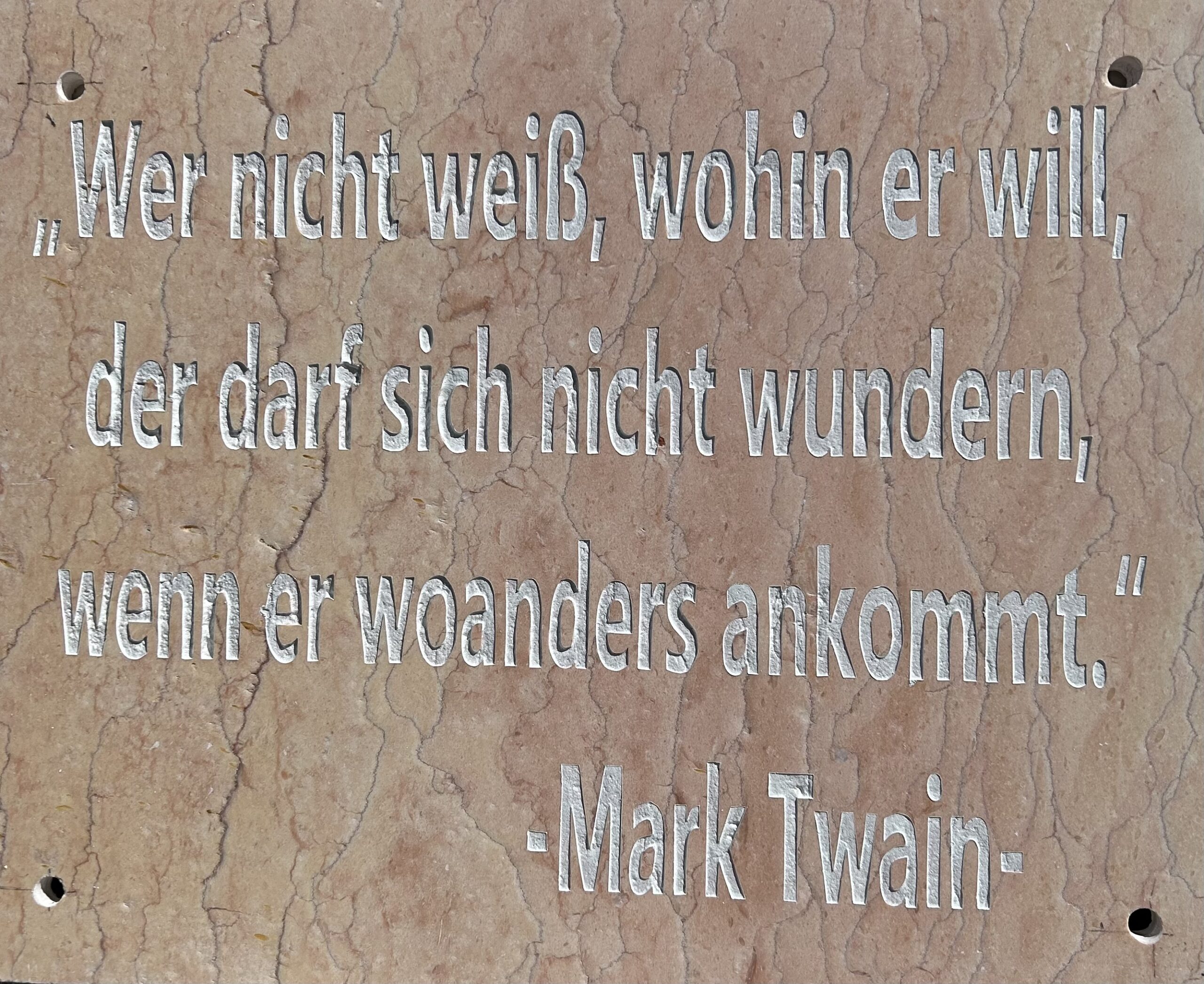 Schrifttafel Marc Twain